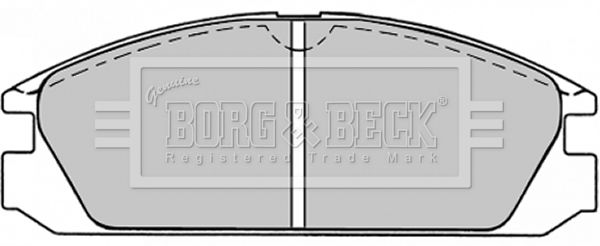 BORG & BECK stabdžių trinkelių rinkinys, diskinis stabdys BBP1222